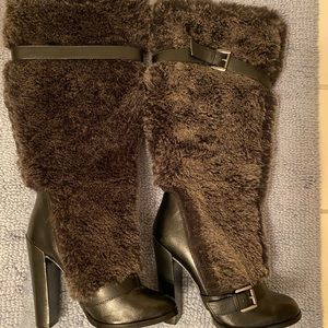 Colin Stuart leather/fur boots. Sexy!!!!